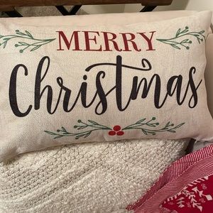 Two Christmas Zippered Pillow Covers